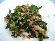 Acelgas salteadas con bacon 